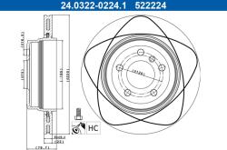 ATE Disc frana ATE PowerDisc 24.0322-0224.1 (24.0322-0224.1)