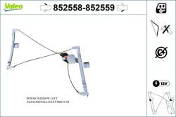 VALEO Mecanism actionare geam VALEO 852558 (852558) - automobilus