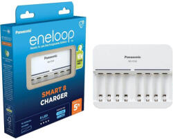 Panasonic Incarcator Panasonic Enelooop, 8 sloturi R6 AA sau R3 AAA, cu incarcare individuala pentru fiecare canal, BQ-CC63E (52063E02) Incarcator baterii