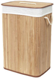 Compactor Coș de rufe Compactor Bamboo - dreptunghiular, natural, 40 x 30 x h60 cm