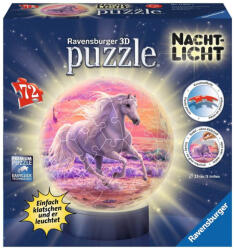 Ravensburger 3D Puzzleball Luminos Cal pe plajă, 72 piese