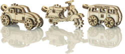 Wooden City Puzzle 3D mini Widgets: Vehicule istorice, 35 piese