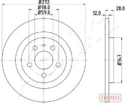 ASHIKA Disc frana ASHIKA 61-00-0606C (61-00-0606C)