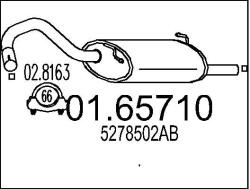 MTS Toba esapament finala MTS 01.65710 (01.65710)