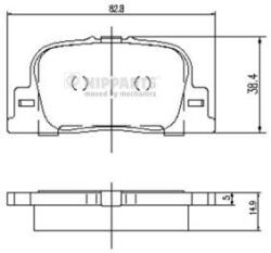 NIPPARTS set placute frana, frana disc NIPPARTS J3612032 (J3612032)