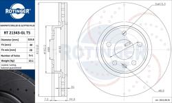 ROTINGER Disc frana ROTINGER GRAPHITE DRILLED & SLOTTED PLUS RT 21343-GL T5 (RT 21343-GL T5)