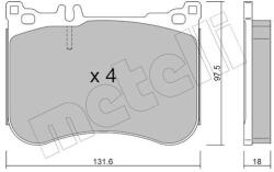METELLI set placute frana, frana disc METELLI 22-1197-0 (22-1197-0)