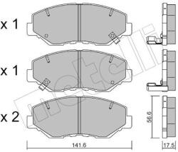 METELLI set placute frana, frana disc METELLI 22-0606-0 (22-0606-0)