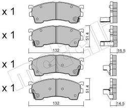 METELLI set placute frana, frana disc METELLI 22-0223-0 (22-0223-0)