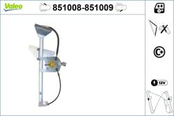 VALEO Mecanism actionare geam VALEO 851008 (851008)