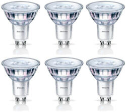 Philips 8718696586013 Set de becuri cu filament LED 6x4, 6W-50W | GU10 | 355lm | 2700K - set 6 buc