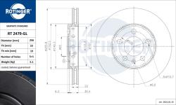 ROTINGER Disc frana ROTINGER GRAPHITE LINE RT 2479-GL (RT 2479-GL)