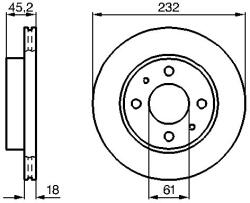 Bosch Disc frana BOSCH 0 986 478 650 (0 986 478 650)