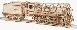 UGears Puzzle 3D UGEARS Locomotivă cu aburi cu vagon, 443 piese
