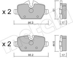 METELLI set placute frana, frana disc METELLI 22-0641-0 (22-0641-0)