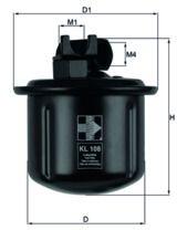 MAHLE filtru combustibil MAHLE KL 108 (KL 108)