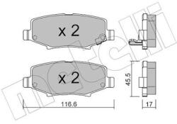 METELLI set placute frana, frana disc METELLI 22-0863-0 (22-0863-0)