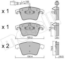 METELLI set placute frana, frana disc METELLI 22-0552-0 (22-0552-0)
