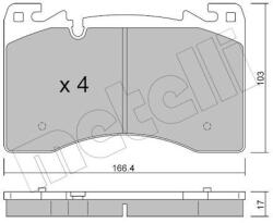 METELLI set placute frana, frana disc METELLI 22-1391-0 (22-1391-0)