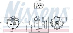 NISSENS Pompă de apă suplimentară (circuitul apei de răcire) NISSENS 832169 (832169)