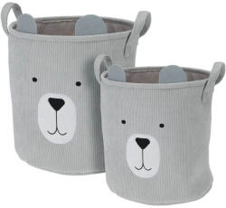 Homestyling Coș de depozitare pentru copii, pentru rufe și jucării, cilindru, set de 2 buc. , gri KO-HZ1993030seda