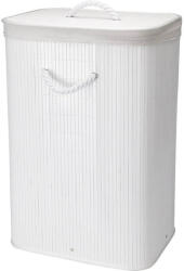 Homestyling Coș de rufe bambus 40 x 30 x 60 cm alb