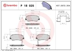 BREMBO set placute frana, frana disc BREMBO XTRA LINE P 18 025X (P 18 025X)