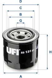 UFI Filtru ulei UFI 23.131. 01 (23.131.01) - automobilus