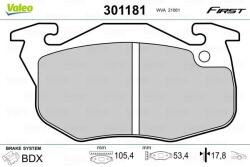 VALEO set placute frana, frana disc VALEO ESSENTIAL 301181 (301181)