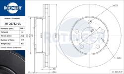 ROTINGER Disc frana ROTINGER GRAPHITE LINE RT 20732-GL (RT 20732-GL)
