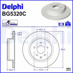 DELPHI Disc frana DELPHI BG5320C (BG5320C)