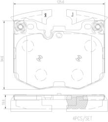 BREMBO set placute frana, frana disc BREMBO XTRA LINE - Ceramic P06099NX (P06099NX)