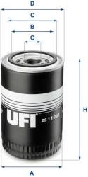 UFI Filtru ulei UFI 23.110. 02 (23.110.02) - automobilus