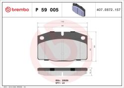 BREMBO set placute frana, frana disc BREMBO PRIME LINE P 59 005 (P 59 005)