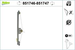 VALEO Mecanism actionare geam VALEO 851746 (851746) - automobilus