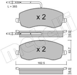 METELLI set placute frana, frana disc METELLI 22-0847-0 (22-0847-0)