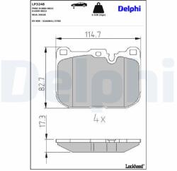 DELPHI set placute frana, frana disc DELPHI LP3248 (LP3248)