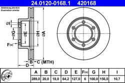 ATE Disc frana ATE 24.0120-0168.1 (24.0120-0168.1)