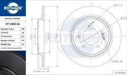 ROTINGER Disc frana ROTINGER GRAPHITE LINE RT 1960-GL (RT 1960-GL)