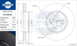 ROTINGER Disc frana ROTINGER GRAPHITE LINE RT 2144-GL (RT 2144-GL)