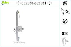 VALEO Mecanism actionare geam VALEO 852530 (852530) - automobilus