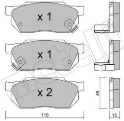 METELLI set placute frana, frana disc METELLI 22-0247-1 (22-0247-1)