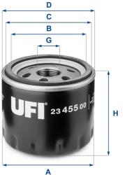UFI Filtru ulei UFI 23.455. 00 (23.455.00)