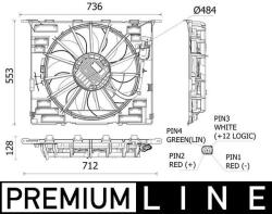 MAHLE Ventilator, radiator MAHLE BEHR *** PREMIUM LINE *** CFF 535 000P (CFF 535 000P)