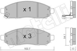 METELLI set placute frana, frana disc METELLI 22-0743-0 (22-0743-0)
