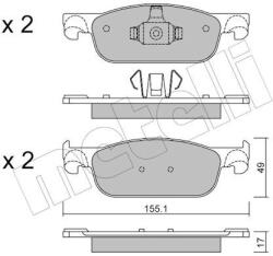 METELLI set placute frana, frana disc METELLI 22-1109-0 (22-1109-0)