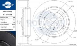ROTINGER Disc frana ROTINGER GRAPHITE LINE RT 1664-GL (RT 1664-GL)