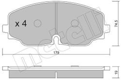 METELLI set placute frana, frana disc METELLI 22-1171-0 (22-1171-0)