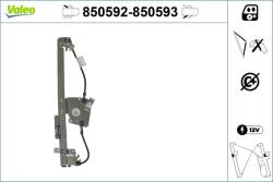 VALEO Mecanism actionare geam VALEO 850592 (850592)