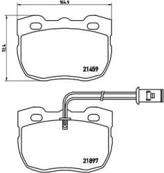 BREMBO set placute frana, frana disc BREMBO PRIME LINE P 44 004 (P 44 004)